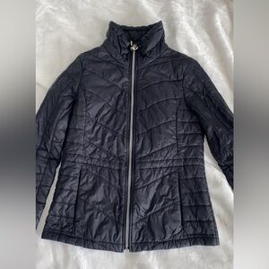 Guess Women's Dark Gray Quilted Puffer Jacket